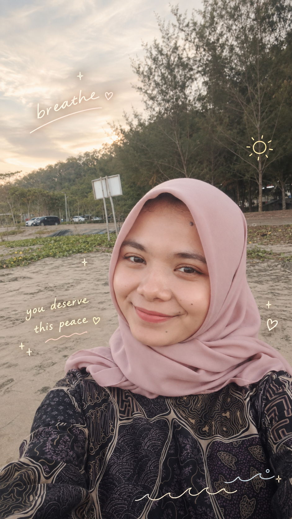 Dinda healing di pantai